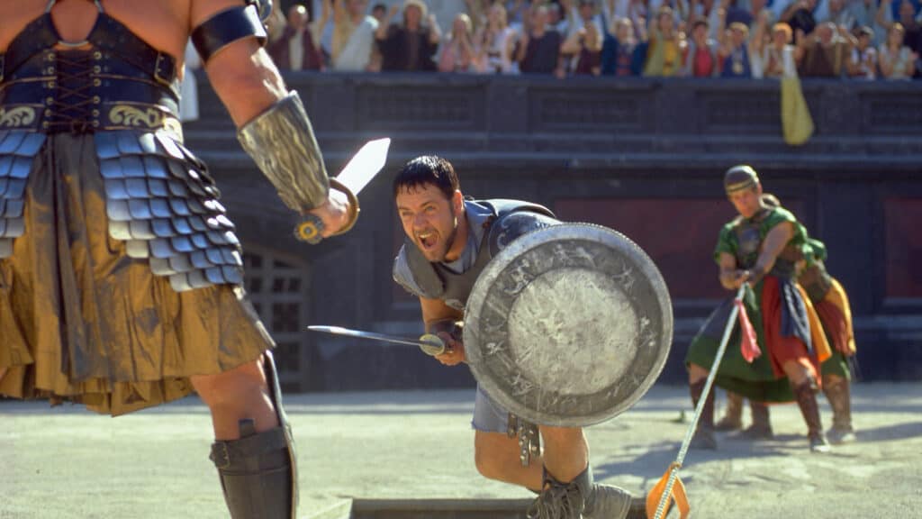 Russell Crowe v filmu Gladiator